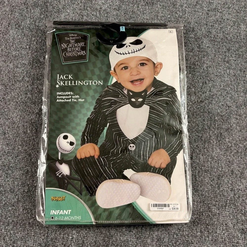 Jack‎ Skellington Nightmare Before Christmas Halloween Costume Infant 6-12M